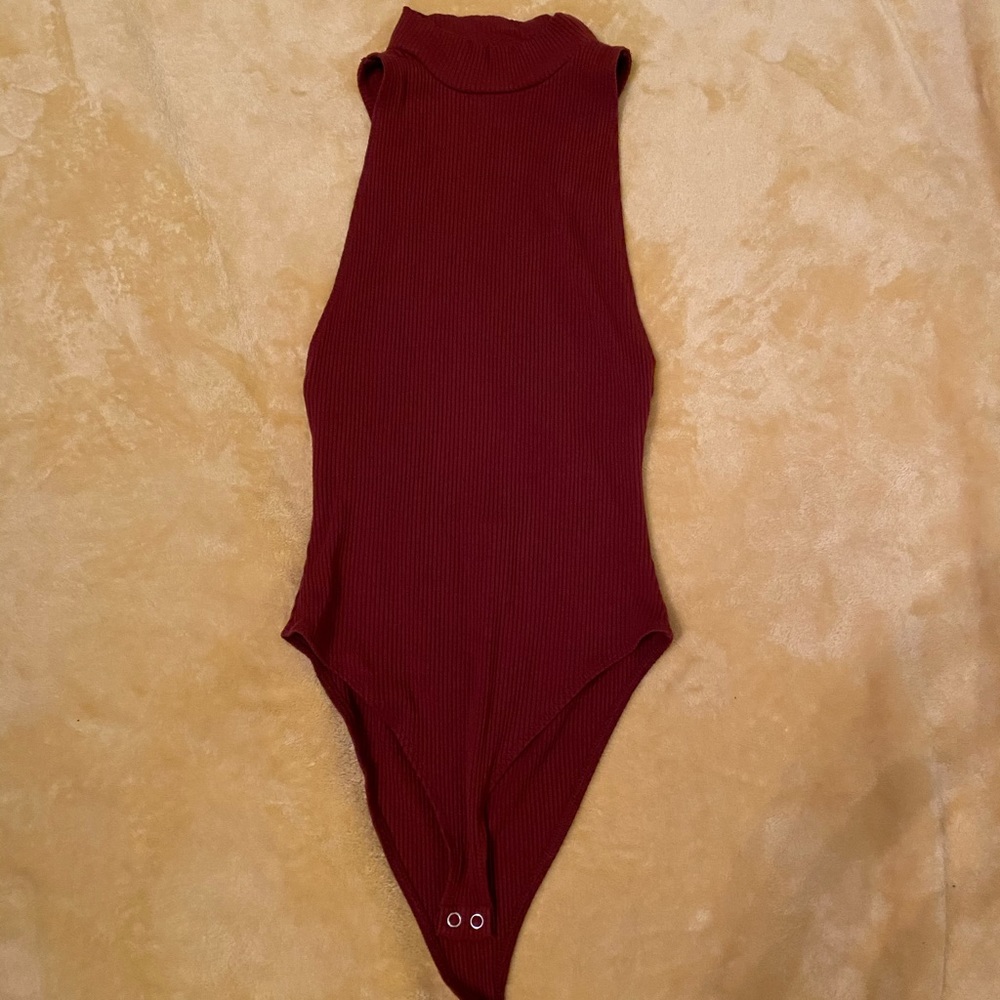 Rust colored Open back onsie